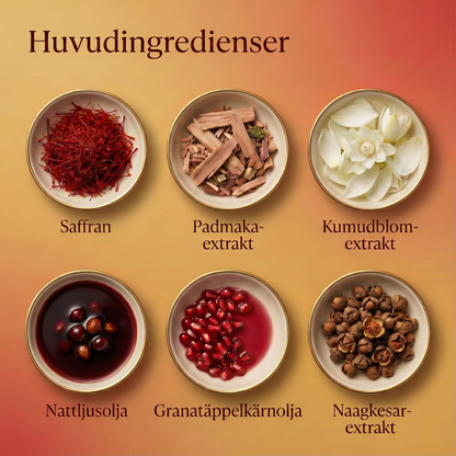 Saffranselixir för ansiktet – för 24 timmars gyllene lyster, intensiv näring och silkeslen hud