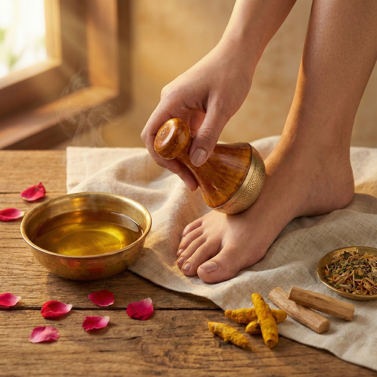 Ultimat Kansa Vatki Healing Fotmassageapparat För Hormonbalans, Tarmhälsa, Avgiftning och Bättre Sömn