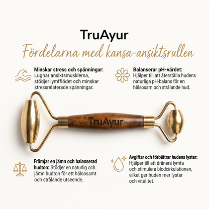Kansa Face Roller: Perinteinen ayurvedalainen marma-hierontaväline nuorekkaalle ja tasapainoiselle iholle