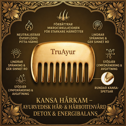 Kansa hårkam – ayurvedisk avgiftning för hårbotten och friskt hår