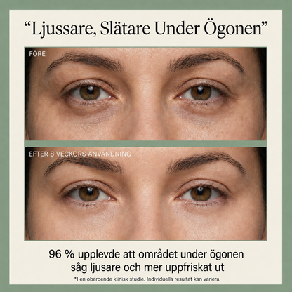 18-örtsberikat revitaliserande serum för området under ögonen med lakritsrot och peptider för ljusare och fastare hud under ögonen