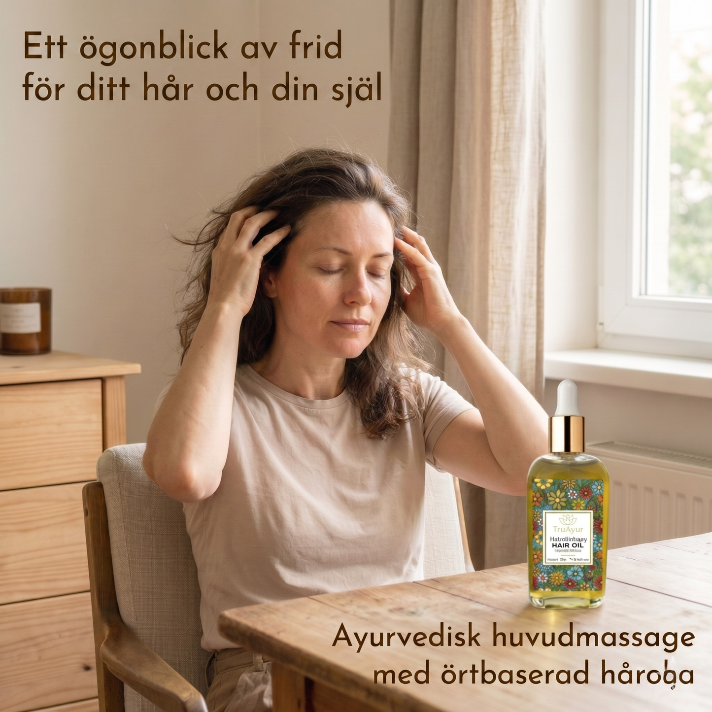 29 örters ayurvedisk olja för hårbottenmassage för att lindra stress, vitalisera håret och främja avslappning