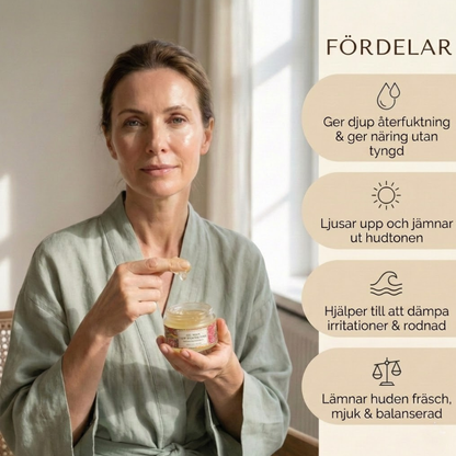 Aloe Fresh ansiktsgel med kashmirisk kesar och mulethi för strålande lyster och djup återfuktning