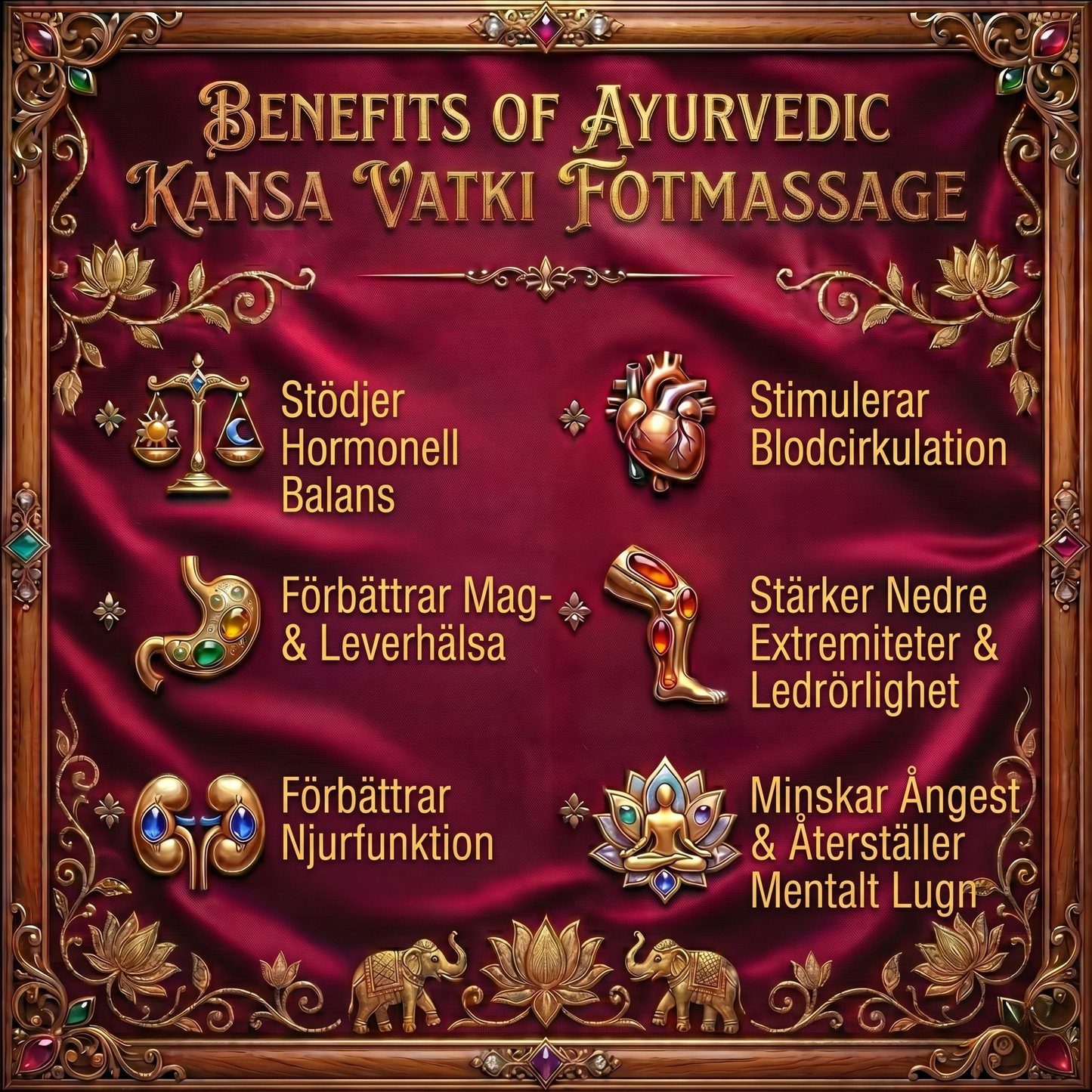 Ultimat Kansa Vatki Healing Fotmassageapparat För Hormonbalans, Tarmhälsa, Avgiftning och Bättre Sömn