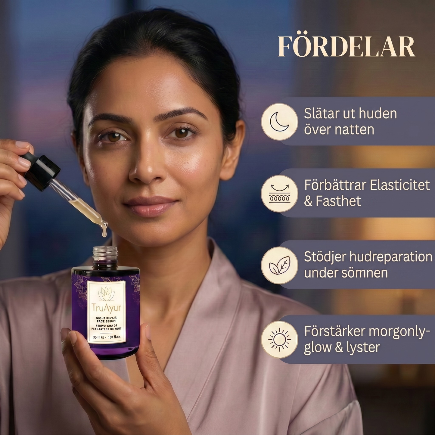 Night Repair Multi-Peptide Face Serum för en kollagenboost, intensiv återfuktning och förnyad lyster