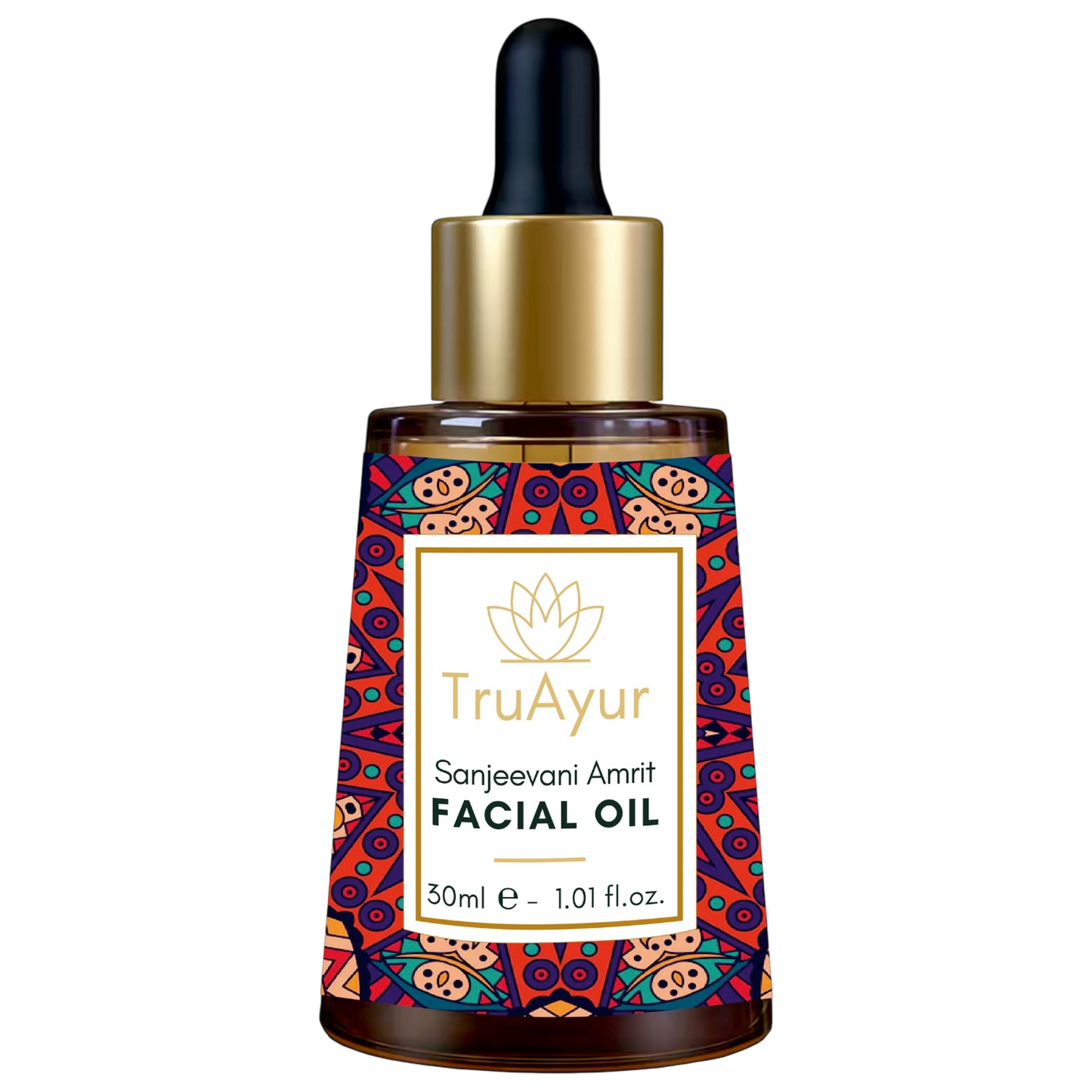 Ayurvedisk anti-aging nattolja för ansiktet med bakuchiolja, dadlar och litchi