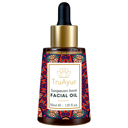 Ayurvedisk anti-aging nattolja för ansiktet med bakuchiolja, dadlar och litchi